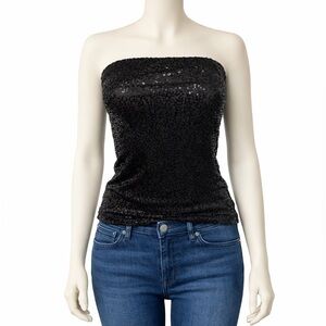 NADYA TOTO Y2K sequinned black tube Sz Xs